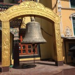 Prayer bell near Swayambhunath Buddhist temple.