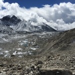 On the trail to Gorak Shep - Khumbu glacier.