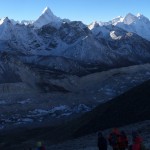 Himalayas from Kala Patthar peak (5550m), with Khumbu glacier.