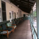 Munda Biddi accommodation in dorms - a view down the veranda
