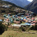 View down to Namche