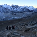 Early morning climb of Kala Patthar peak (5550m).